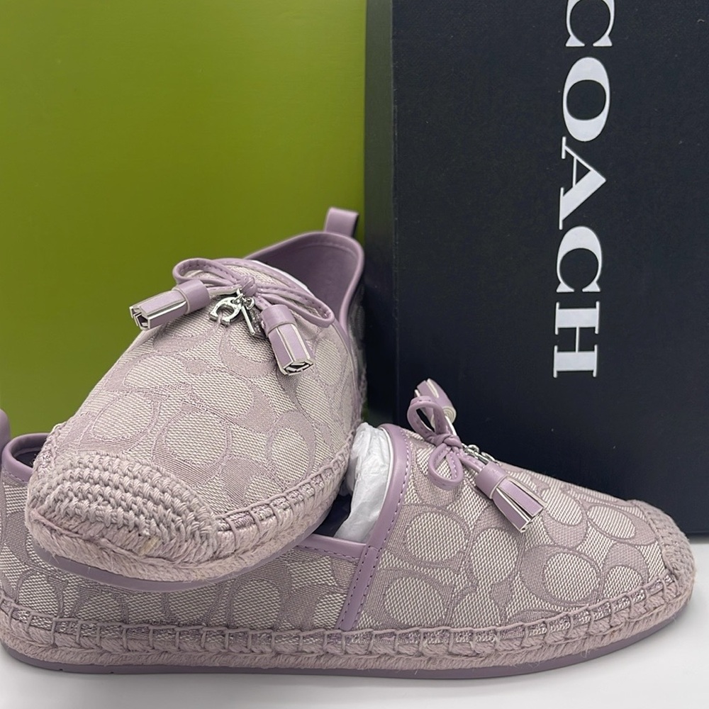 Coach CARSON SIGNATURE JACQ ESPADRILLE
SOFT LILAC SHOES SNEAKERS
G3457 SOT New - Picture 15 of 16